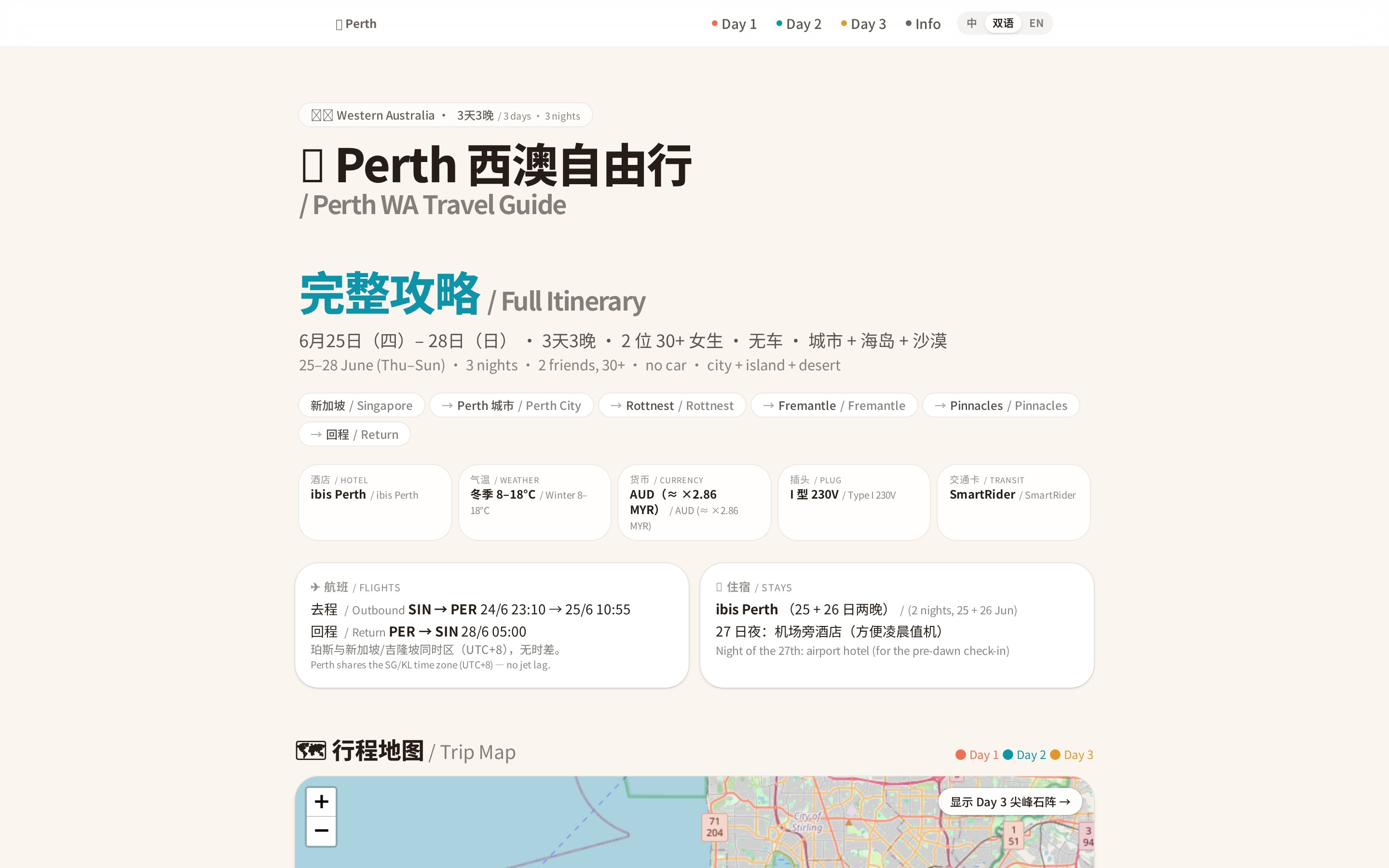 Perth Guide travel PWA