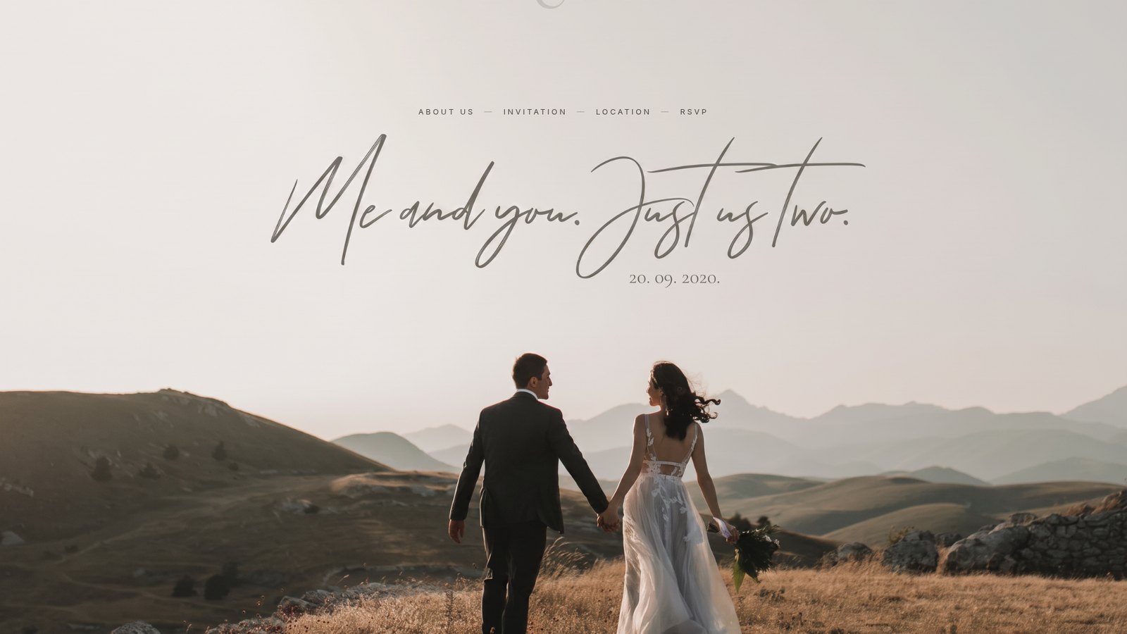 Jane & Arthur wedding invitation website